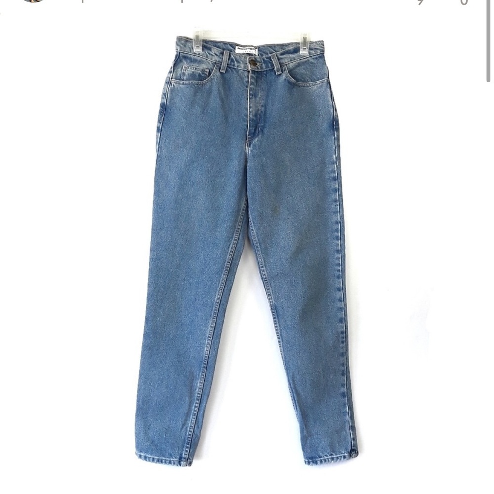 Mom Jeans with Floral Patches